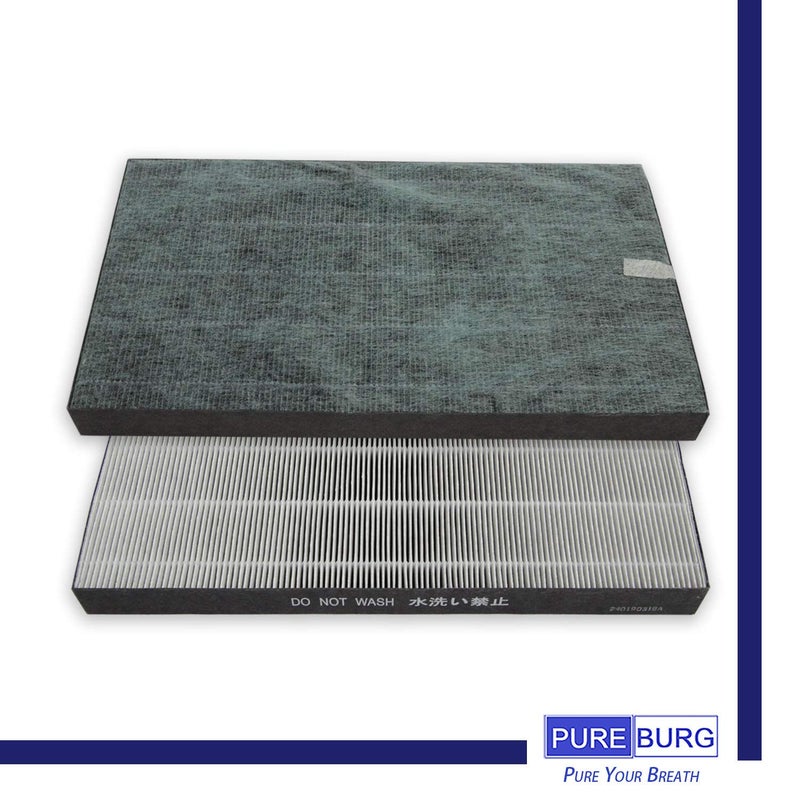 PUREBURG Replacement Filter Set Compatible with Sharp KC-860U PlasmaCluster Air Purifier, H13 HEPA + Activated Carbon + Humidifier Filter - Image 4